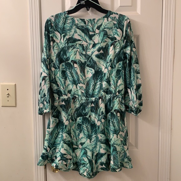KAARI blue Green and Cream Romper - Picture 2 of 2